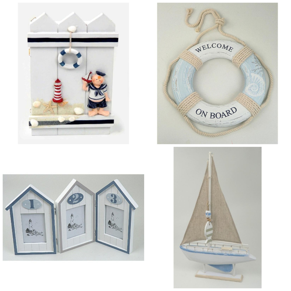 1576410-1 Maritime home furnishings, approx. 5,600 pieces - wood, nautical theme