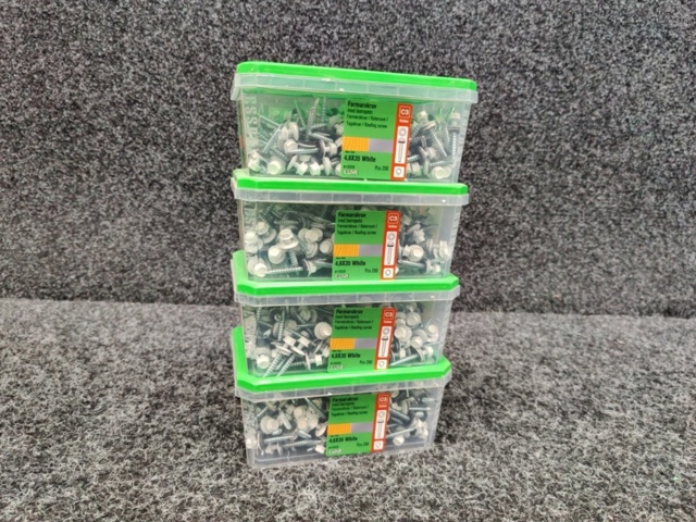 1575937-1 1000 pcs Farmer's Screws 4.8x35mm White, Essve