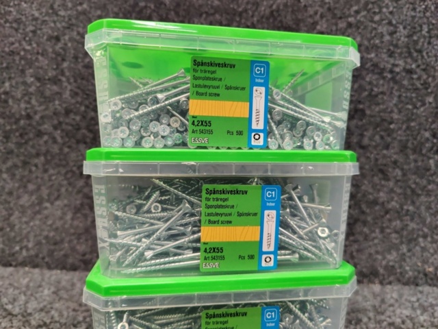 1575939-3 2000 pcs Chipboard screws 4.2x55mm, Essve