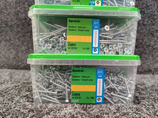 1575943-2 3300 pcs Drywall screws, Essve