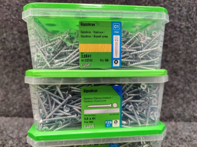 1575943-3 3300 pcs Drywall screws, Essve