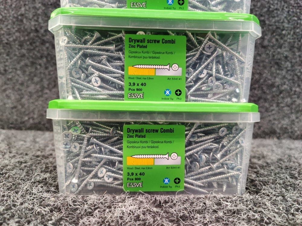 1575944-2 3600 pcs Drywall Screw Combi 3.9x40mm, Essve