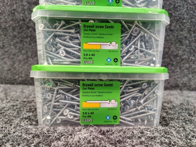 1575944-2 3600 st Gipsskruv Kombi 3.9x40mm, Essve