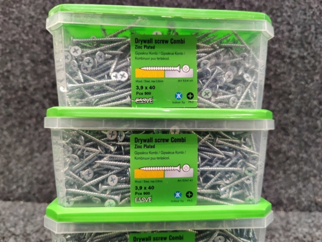 1575944-3 3600 st Gipsskruv Kombi 3.9x40mm, Essve