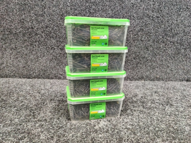 1575945-1 3800 pcs Hard gypsum screw 3.9x45 & 3.9x31mm, Essve