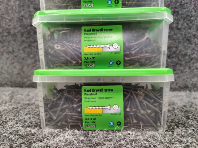 1575946-3 3800 st Hårdgipsskruv 3.9x45 & 3.9x31mm, Essve
