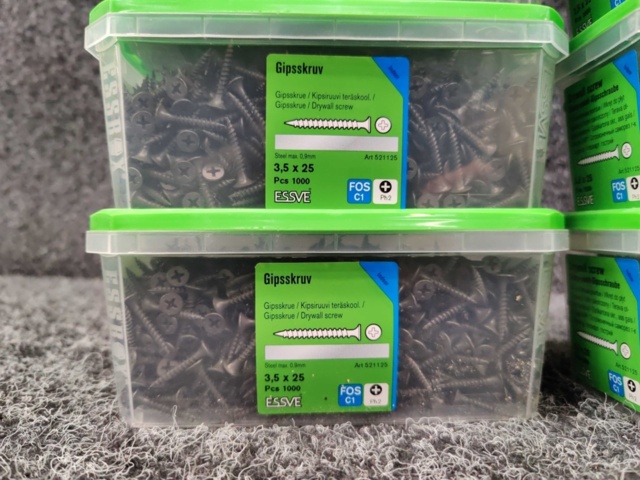 1575948-3 8000 st Gipsskruv 3.5x25mm, Essve