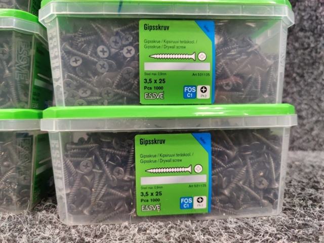 1575948-5 8000 st Gipsskruv 3.5x25mm, Essve
