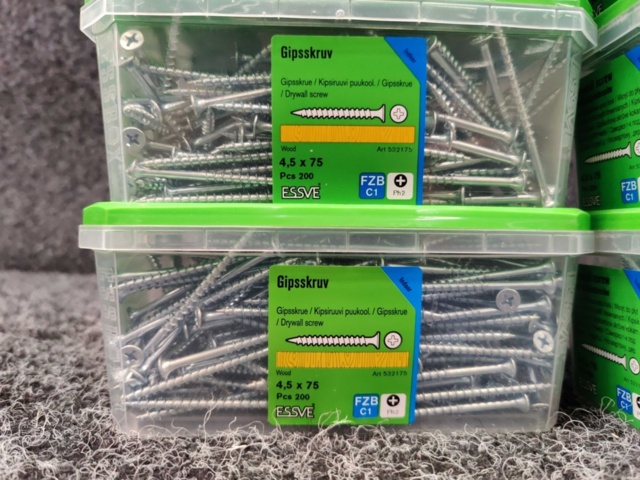 1575950-2 1400 st Gipsskruv 4.5x75mm, Essve