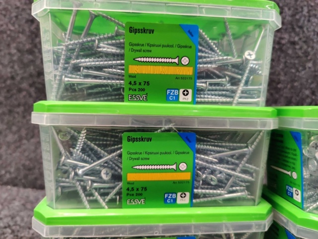 1575950-3 1400 st Gipsskruv 4.5x75mm, Essve