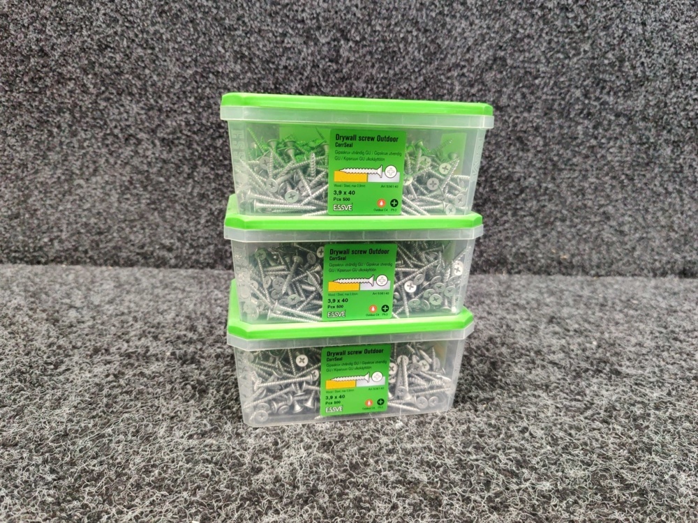 1575951-1 1500 pcs Drywall screws external GU 3.9x40mm, Essve