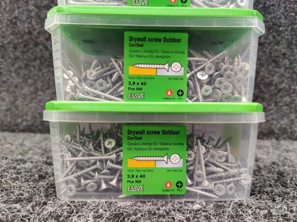 1575951-2 1500 pcs Drywall screws external GU 3.9x40mm, Essve