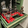 1571395-5 Sheet metal cabinet with drawers and processing tools