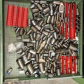 1571392-35 (105) metal cabinet with contents