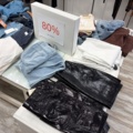 1575854-5 Lot of 50 pairs of pants, 9 pairs of shoes and belts