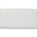 1578180-1 Stor rektangulär tallrik mjukformad kant, 12 st - stl 40,5 x 20,5 x 2,5 cm, vit