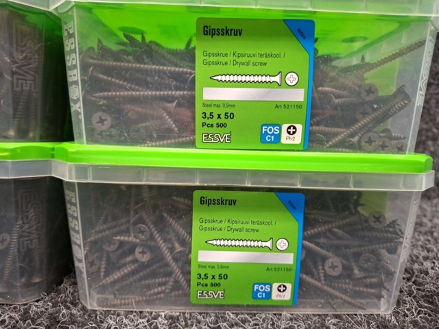 1575972-3 2800 st Gipsskruv 3.5x41 & 3.5x50mm, Essve