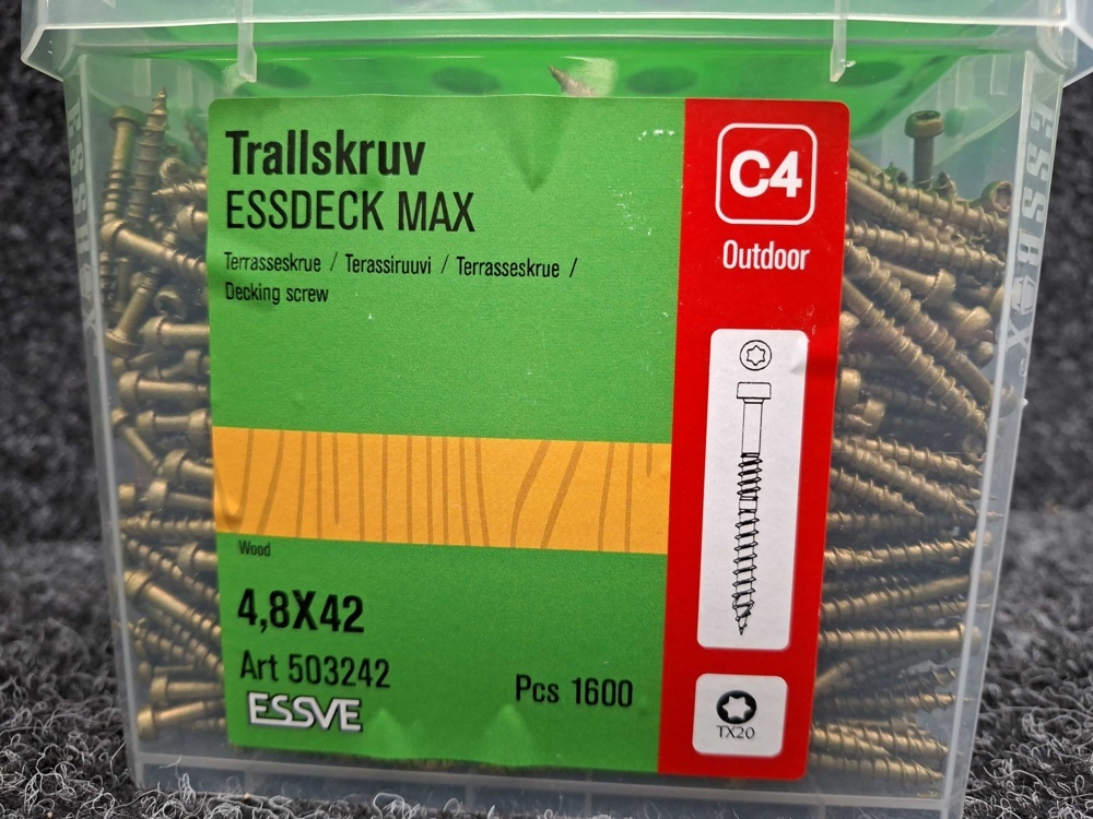 1575974-2 1600 st Trallskruv 4.8x42mm, Essve