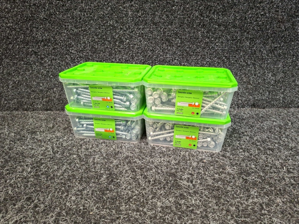 1575981-1 400st Betongskruv 7.5x100 & 7.5x80mm, Essve