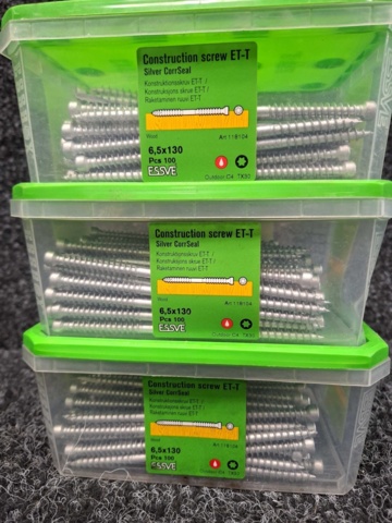 1575997-2 300 st Konstruktionsskruv ET-T 6.5x130mm, Essve
