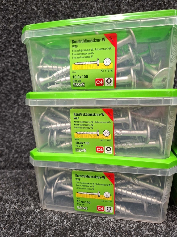 1575998-2 150 pcs Construction screw-W 10.0x100mm, Essve