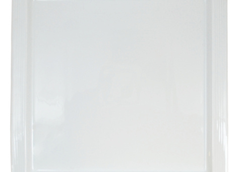 Deep large square plate, 12 pcs - size 30.5 x 30.5 x 3 cm, white