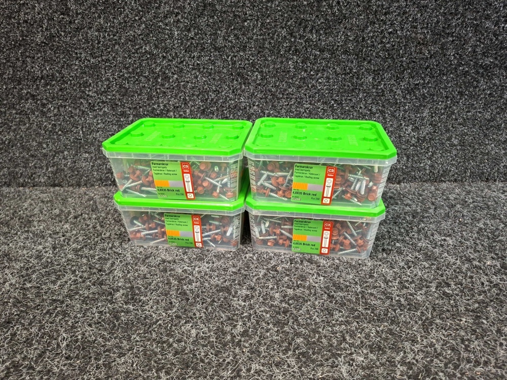 1576005-1 1000 st Farmarskruv 4.8x35mm Tegelröd, Essve