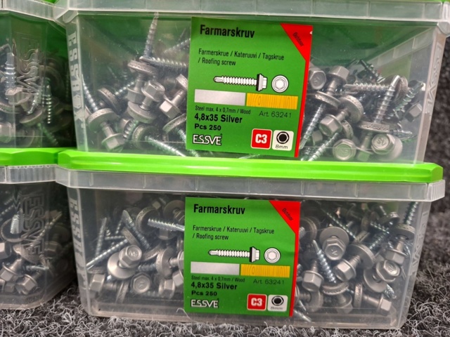1576008-4 1000 st Farmarskruv 4.8x35mm Silver, Essve