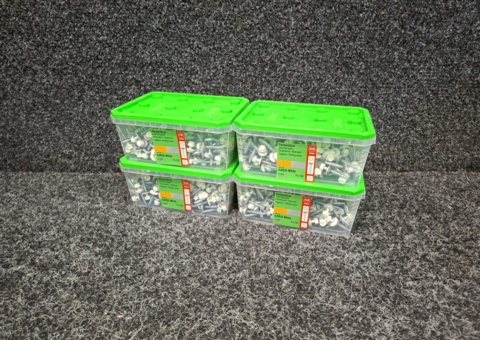 1000 pcs Farmer's Screws 4.8x35mm White, Essve