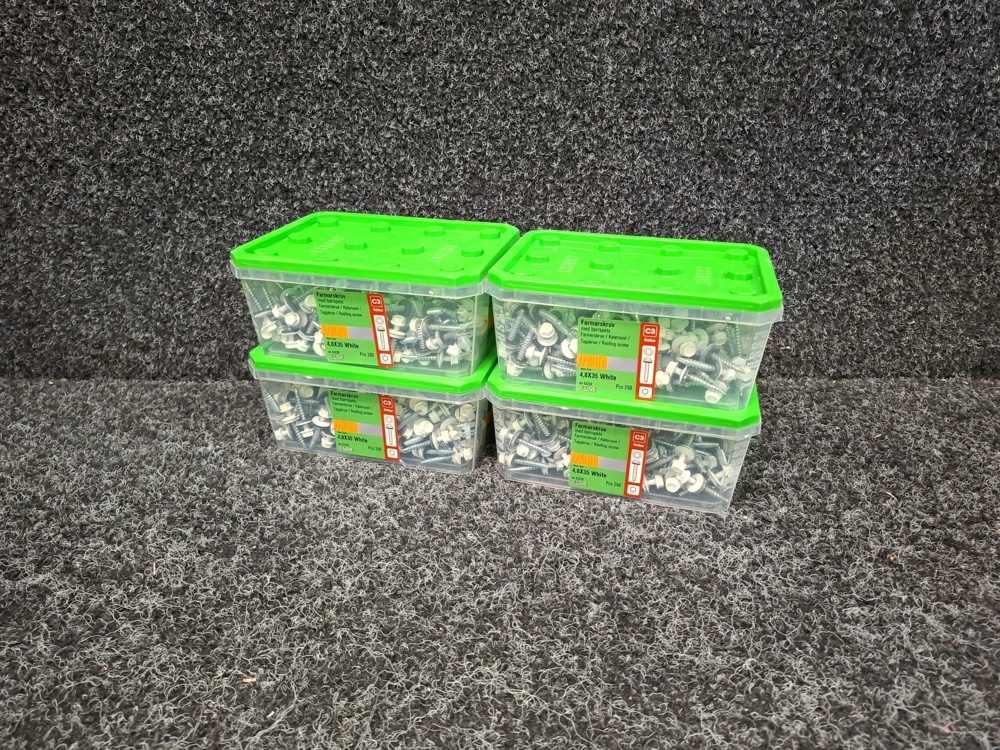 1576009-1 1000 pcs Farmer's Screws 4.8x35mm White, Essve