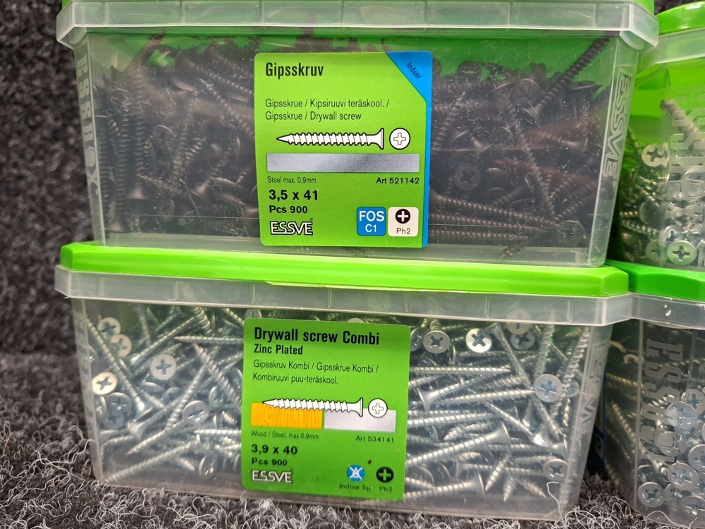 1576015-2 3300 pcs Drywall screws, Essve