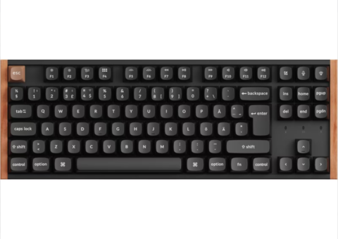 Trådlöst gamingtangentbord Keychron K8 HE SE (trä/svart)