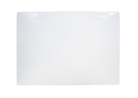 Rectangular plate, 16 pcs - size 31 x 22 x 3.2 cm, cream white