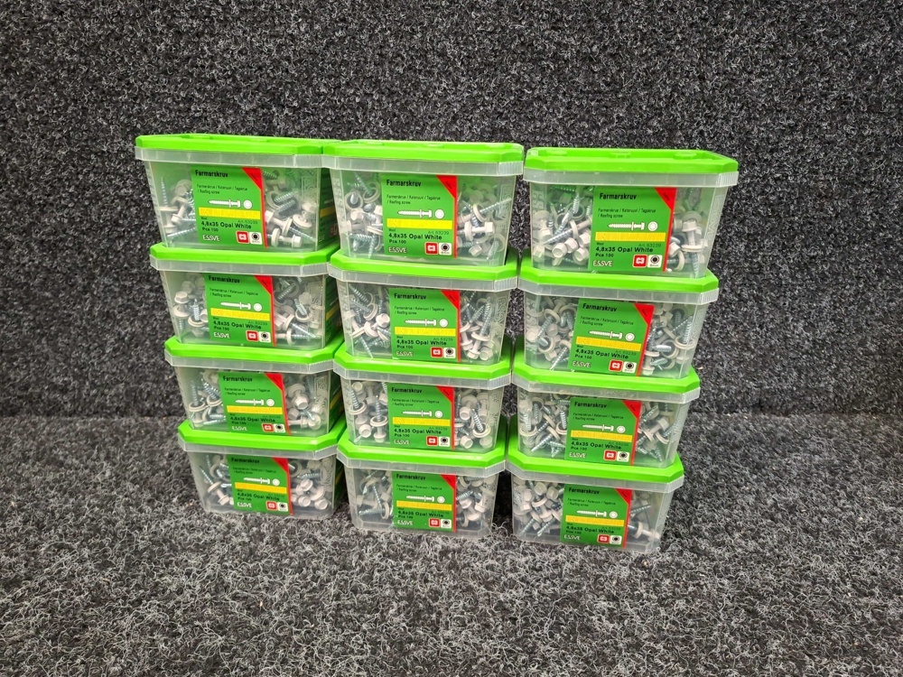 1576021-1 1200 pcs Farmer's Screw 4.8x35 Opal White, Essve