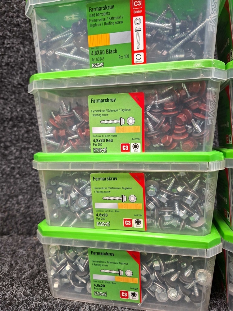 1576022-2 1250 pcs Farmer's Screws, Essve