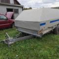 1485777-2 Släpvagn med aluminiumkåpa och plantlådeinsats - Aktiv Stabil 1300kg -1989 (Reparationsobjekt)