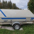 1485777-7 Släpvagn med aluminiumkåpa och plantlådeinsats - Aktiv Stabil 1300kg -1989 (Reparationsobjekt)