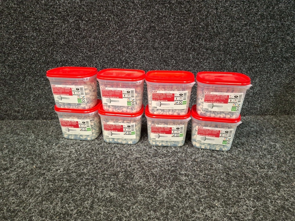 1576023-1 2000 pc Farmar screw 4.8x19mm White, Ejot