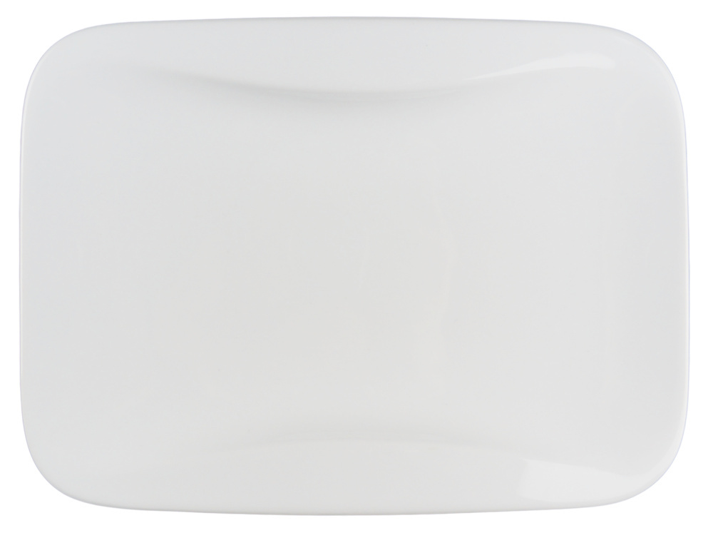 1578299-1 Rectangular plate rounded edge, 24 pcs - size 25.5 x 18 x 2.5 cm, white