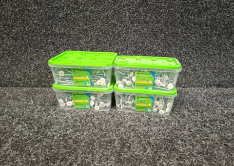 400 pcs Construction screw-W 6.0x80 & 6.0x60mm White, Essve