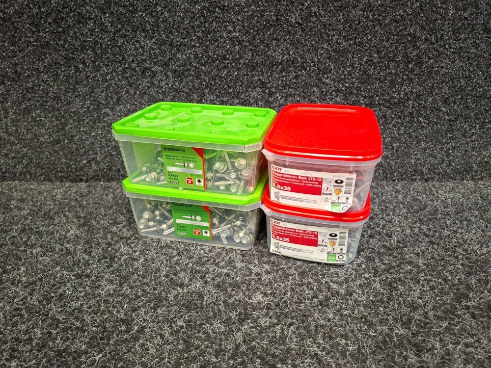 1576033-1 900 pcs Sheet metal screws 5.5x32 & 5.5x35mm, Essve & Ejot