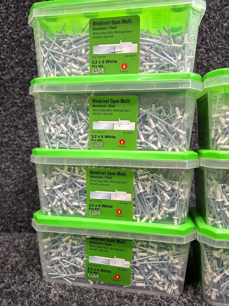 1576036-2 5600 st Blindnit Öppen Multi 3.2x8mm Vit, Essve