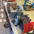 1566890-5 Collection of tools and workshop machines on workbench