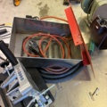 1566890-6 Collection of tools and workshop machines on workbench