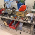 1566890-18 Collection of tools and workshop machines on workbench