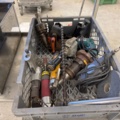 1566890-19 Collection of tools and workshop machines on workbench