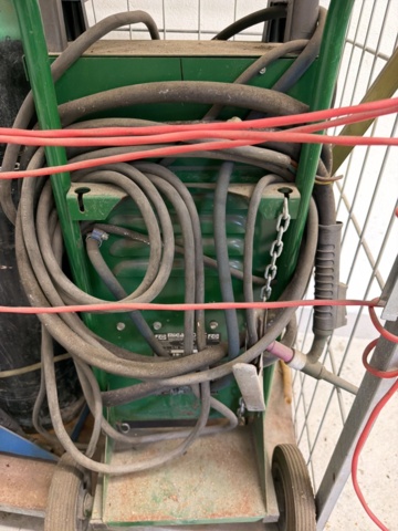 1566892-12 Trolley with welding equipment, cutting machine and air-powered tools - Migatronic LTE 140