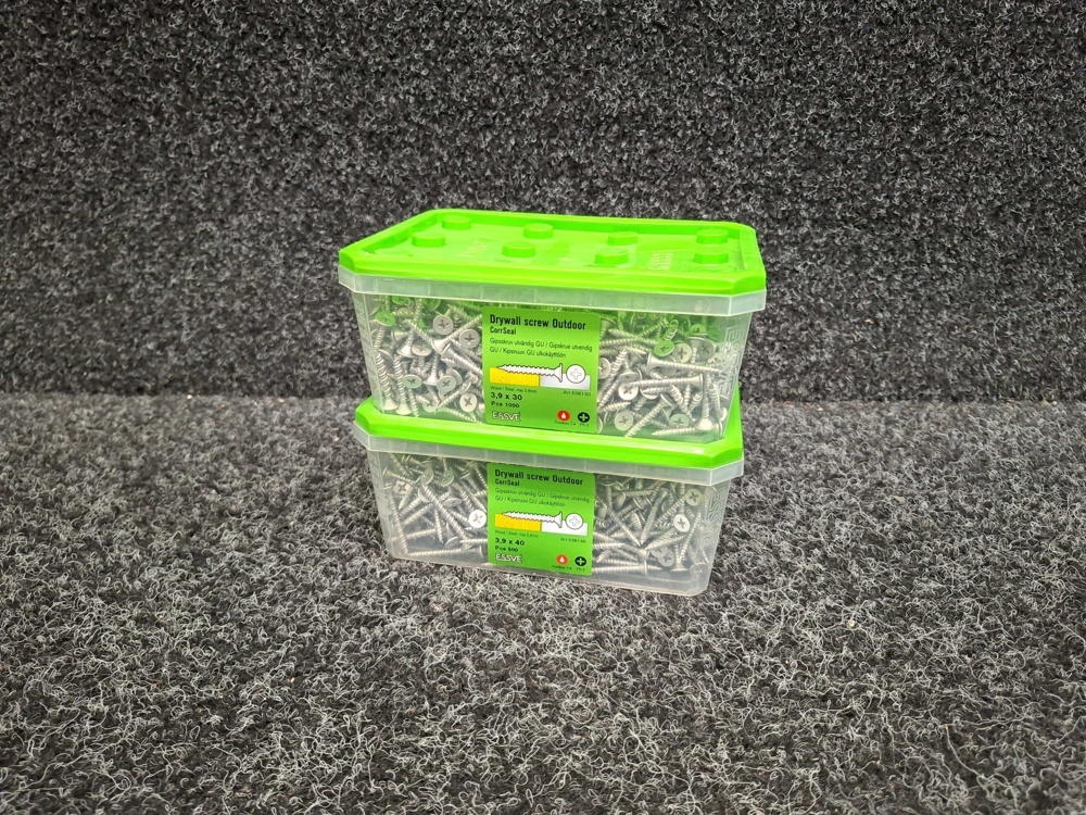 1576047-1 1500 pcs Drywall screws external GU 3.9x30 & 3.9x40mm, Essve