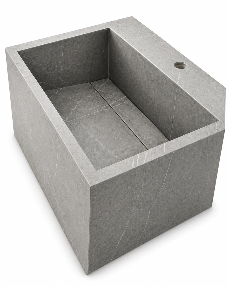 1578348-2 Exclusive washbasin with drawer in granite ceramic