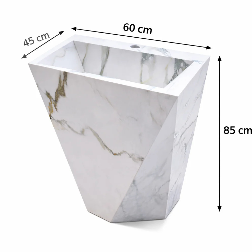 1578350-2 Exclusive floor-standing washbasin in granite ceramic